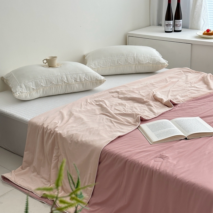 91家纺网 家纺一手货源 找家纺 （总）佰织鑫家居 2025新款科技凉感小冰芯冰皮锦氨凉感丝夏被空调被