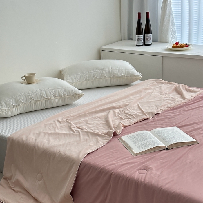 91家纺网 家纺一手货源 找家纺 （总）佰织鑫家居 2025新款科技凉感小冰芯冰皮锦氨凉感丝夏被空调被