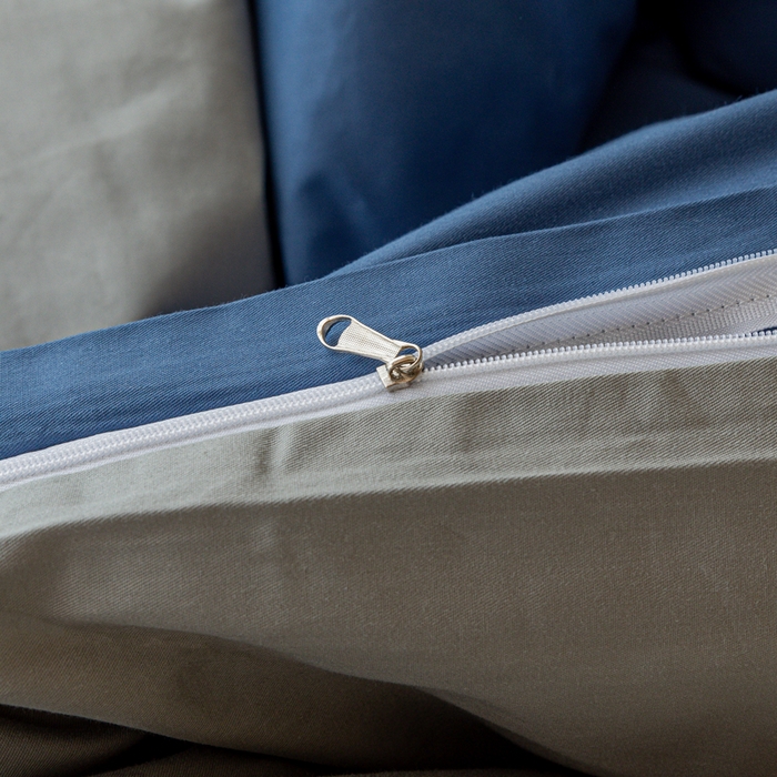 91家纺网 家纺一手货源 找家纺 贝兰仙奴 2025新款13372全棉印花简约学生三件套 牛仔蓝