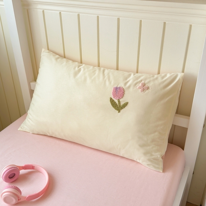 91家纺网 家纺一手货源 找家纺 锦觅 2025新款学生季全棉纯棉毛巾绣三件套奶油小清新刺绣四件套（全文件大图以及买家秀） 蝶恋花（米粉）