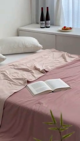 91家纺网 家纺一手货源 找家纺 （总）佰织鑫家居 2025新款科技凉感小冰芯冰皮锦氨凉感丝夏被空调被