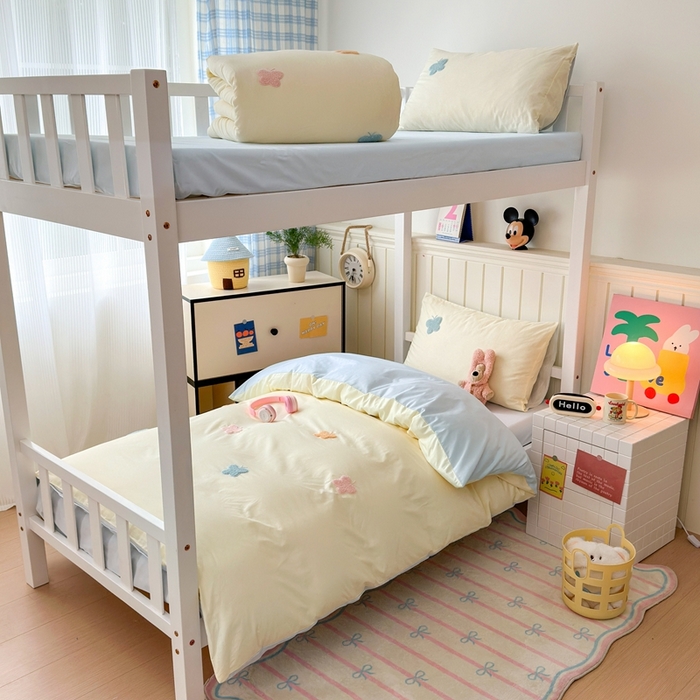 91家纺网 家纺一手货源 找家纺 锦觅 2025新款学生季全棉纯棉毛巾绣三件套奶油小清新刺绣四件套（全文件大图以及买家秀） 五彩斑斓