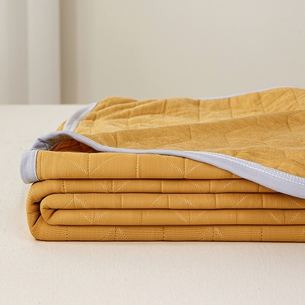 梦斋家纺 2025新款纯色针织夏被被子被芯 姜黄