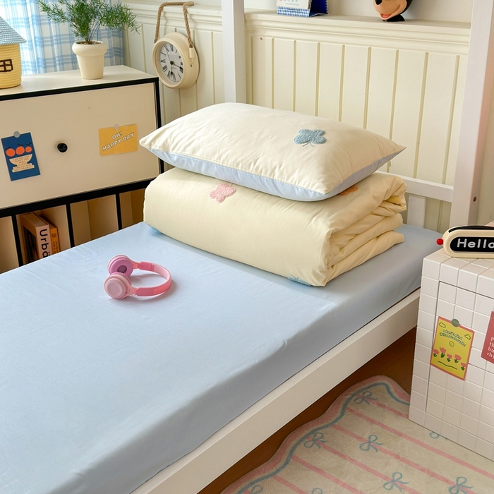 91家纺网 家纺一手货源 找家纺 锦觅 2025新款学生季全棉纯棉毛巾绣三件套奶油小清新刺绣四件套（全文件大图以及买家秀） 五彩斑斓