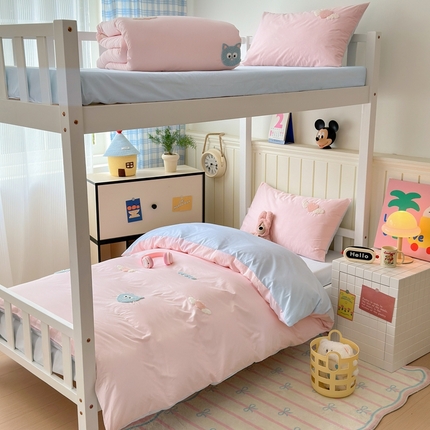 锦觅 2025新款学生季全棉纯棉毛巾绣三件套奶油小清新刺绣四件套（全文件大图以及买家秀） 甜心小猫