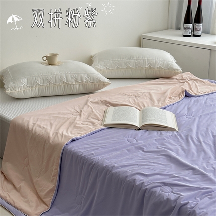 91家纺网 家纺一手货源 找家纺 （总）佰织鑫家居 2025新款科技凉感小冰芯冰皮锦氨凉感丝夏被空调被