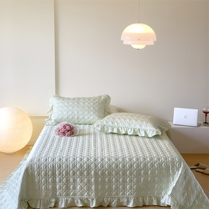 优然居2023新款天丝绗缝床盖三件套