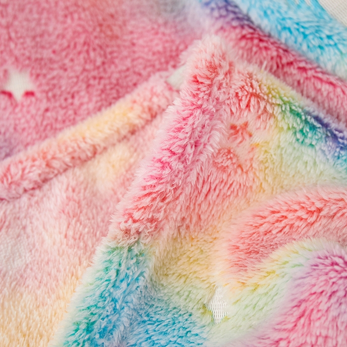 91家纺网 家纺一手货源 找家纺 梦斋家纺 2025新款夜光彩虹独角兽飞马星星法兰绒毛毯 夜光1