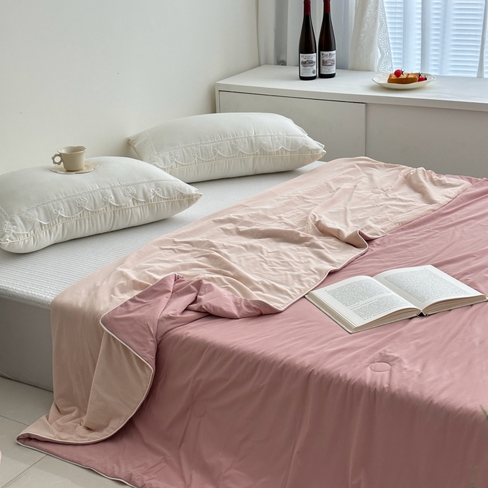 91家纺网 家纺一手货源 找家纺 （总）佰织鑫家居 2025新款科技凉感小冰芯冰皮锦氨凉感丝夏被空调被