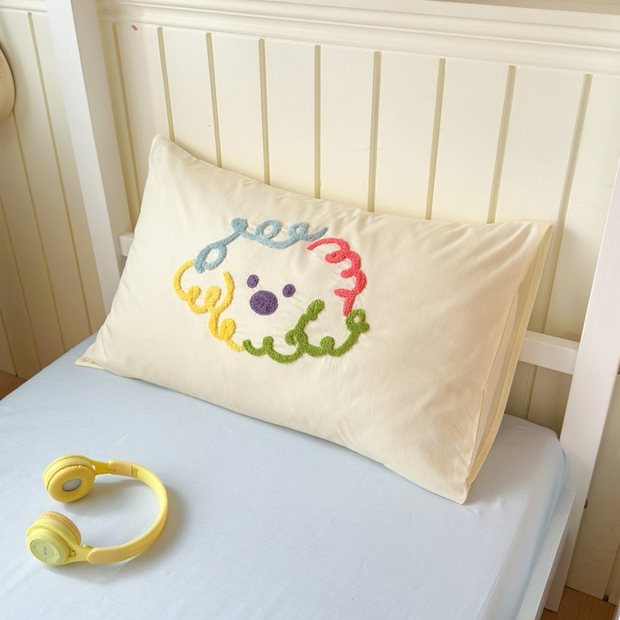 91家纺网 家纺一手货源 找家纺 锦觅 2025新款学生季全棉纯棉毛巾绣三件套奶油小清新刺绣四件套（全文件大图以及买家秀） 彩虹波点