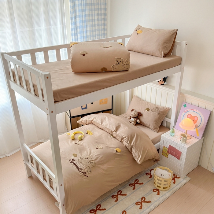 91家纺网 家纺一手货源 找家纺 锦觅 2025新款学生季全棉纯棉毛巾绣三件套奶油小清新刺绣四件套（全文件大图以及买家秀） 丛林趣事