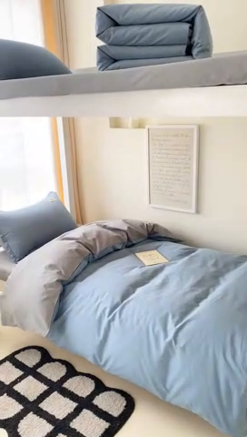 91家纺网 家纺一手货源 找家纺 （总）贝兰仙奴 2025新款13372全棉印花简约学生三件套