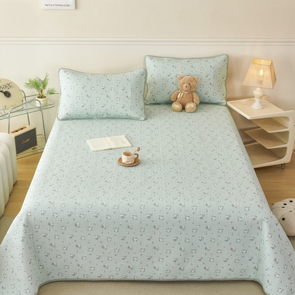 91家纺网 家纺一手货源 找家纺 （总）莎果家纺 2025新款12868双面纯棉床盖三件套