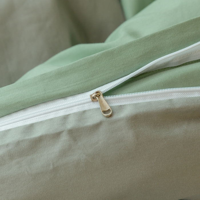 91家纺网 家纺一手货源 找家纺 贝兰仙奴 2025新款13372全棉印花简约学生三件套 抹茶