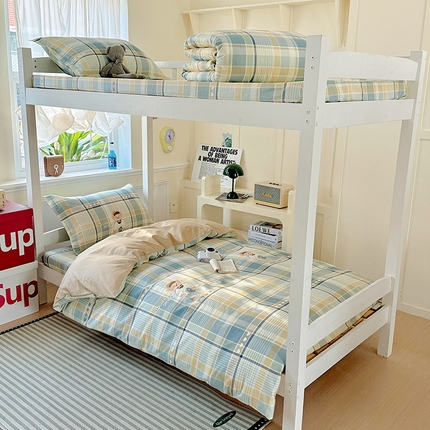 91家纺网 家纺一手货源 找家纺 （总）依庭 2025新款全棉印花学生三件套宿舍三件套全棉三件套纯棉三件套