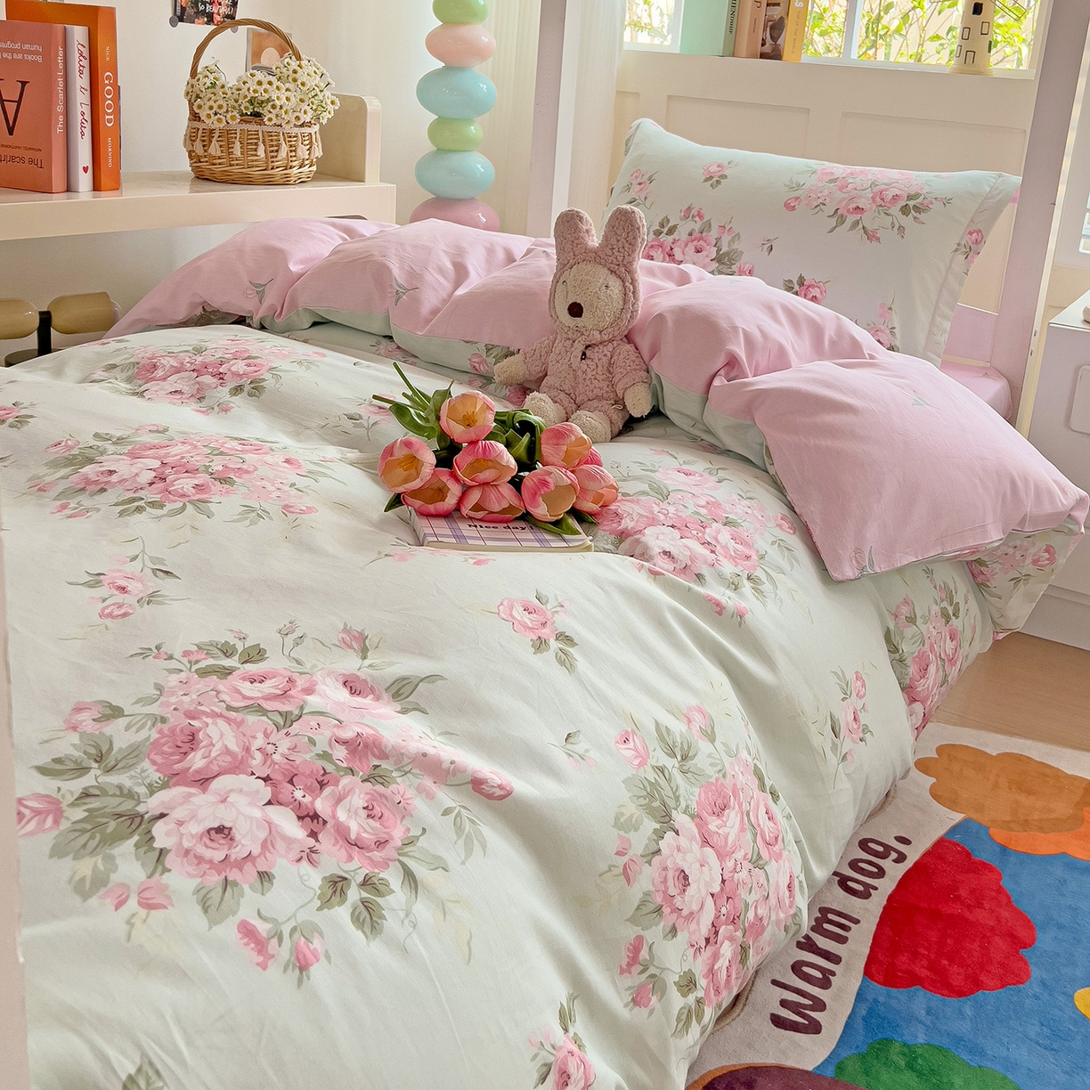 91家纺网 家纺一手货源 找家纺 依庭 2025新款全棉印花学生三件套宿舍三件套全棉三件套纯棉三件套 罗微