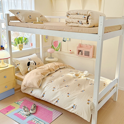 91家纺网 家纺一手货源 找家纺 （总）依庭 2025新款全棉印花学生三件套宿舍三件套全棉三件套纯棉三件套