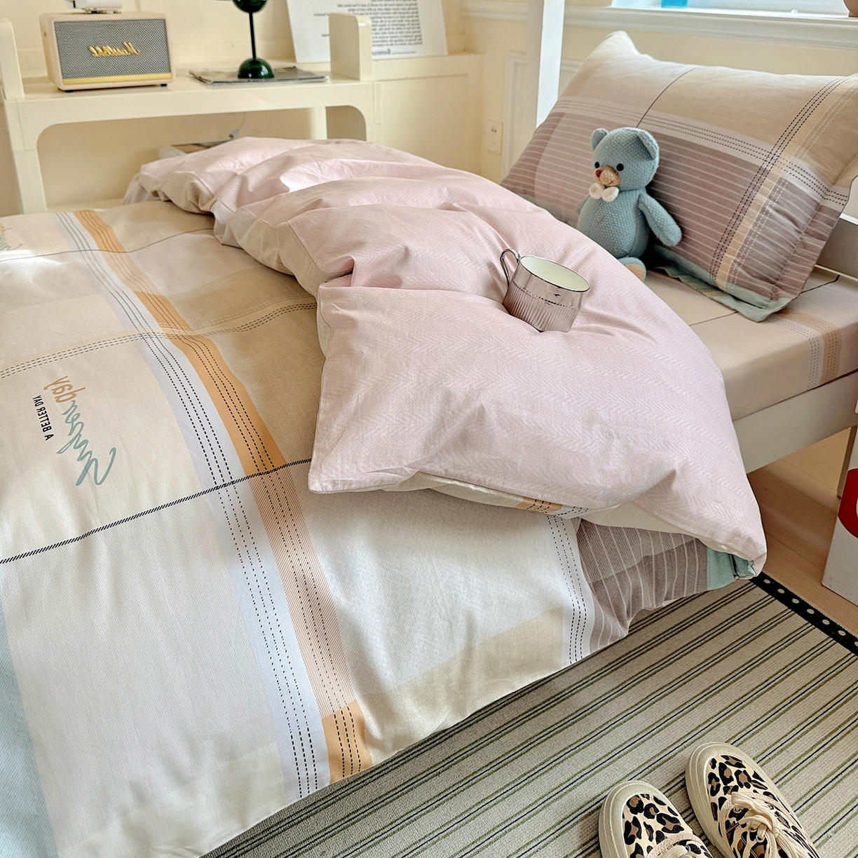 91家纺网 家纺一手货源 找家纺 依庭 2025新款全棉印花学生三件套宿舍三件套全棉三件套纯棉三件套 阳光沙漠