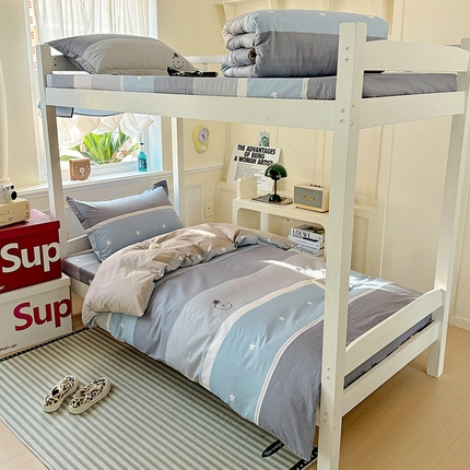 91家纺网 家纺一手货源 找家纺 （总）依庭 2025新款全棉印花学生三件套宿舍三件套全棉三件套纯棉三件套