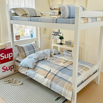 91家纺网 家纺一手货源 找家纺 （总）依庭 2025新款全棉印花学生三件套宿舍三件套全棉三件套纯棉三件套