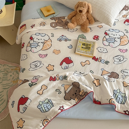 91家纺网 家纺一手货源 找家纺 （总）暖生活 2025新款双面可用绵绵冰双感夏被