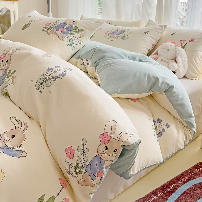 91家纺网 家纺一手货源 找家纺 （总）纽曼2025新款纯棉水洗棉单品被套