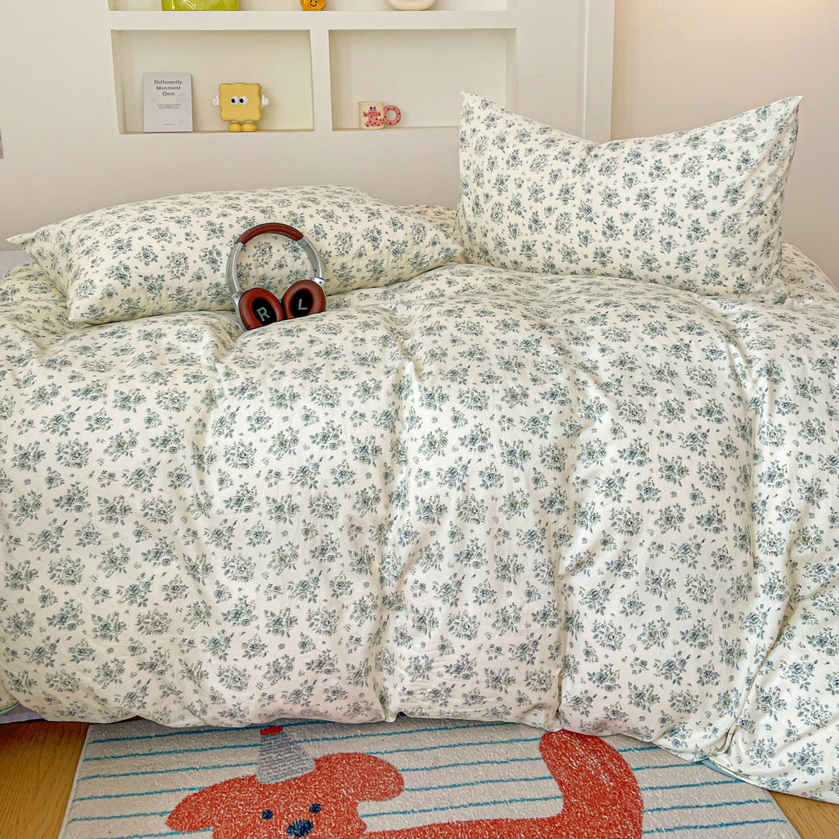 纽曼2025新款纯棉水洗棉单品被套 春日与玫瑰