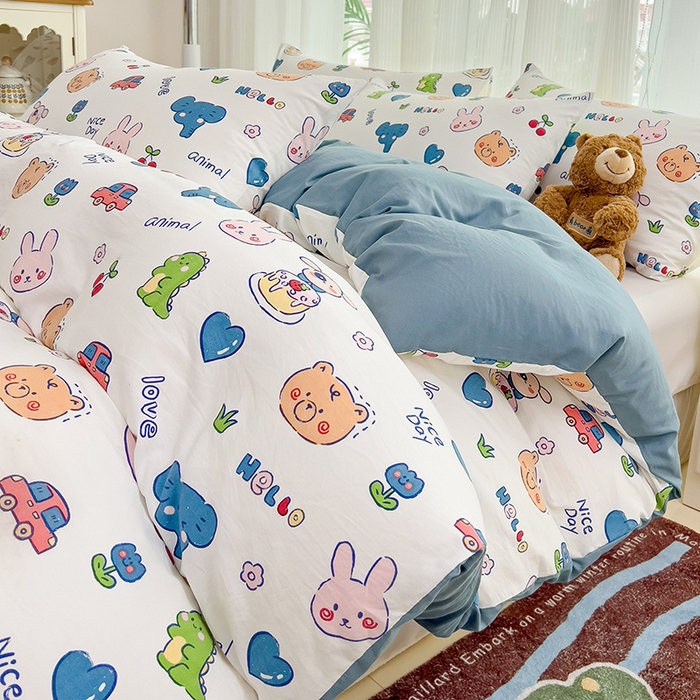 纽曼2025新款纯棉水洗棉单品被套 狂欢派对