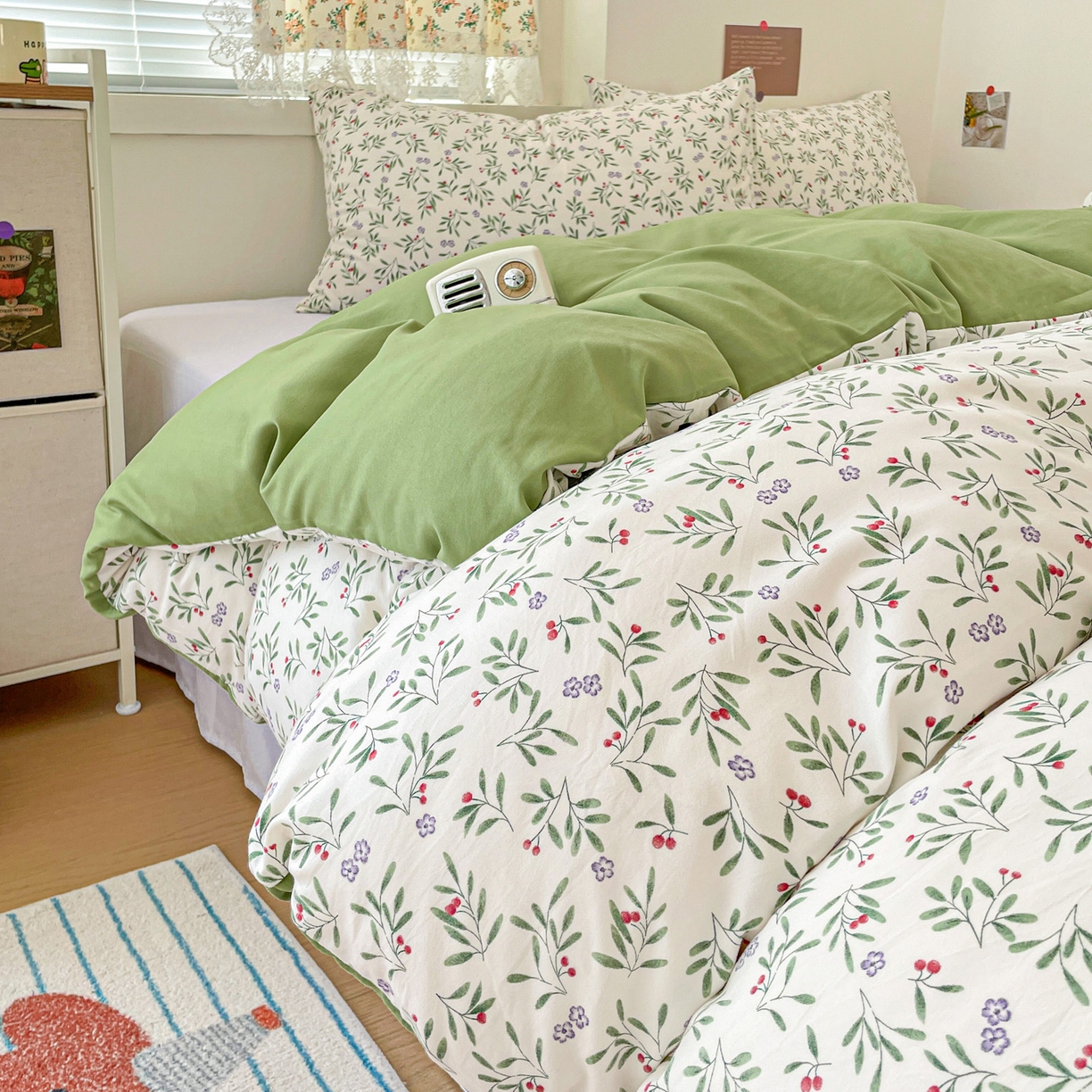 91家纺网 家纺一手货源 找家纺 纽曼2025新款纯棉水洗棉单品被套 清凉里