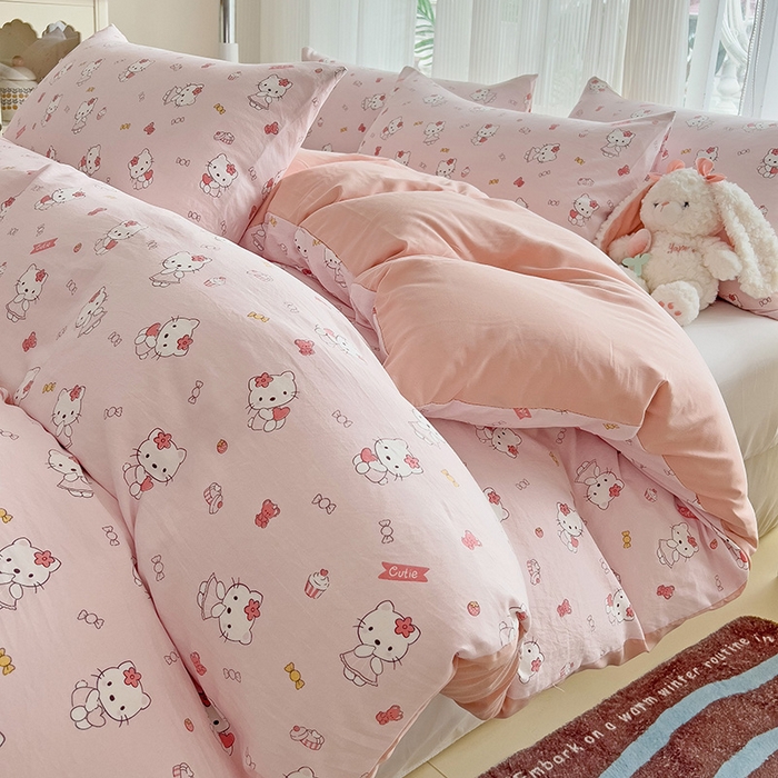 纽曼2025新款纯棉水洗棉单品被套 糖果KT