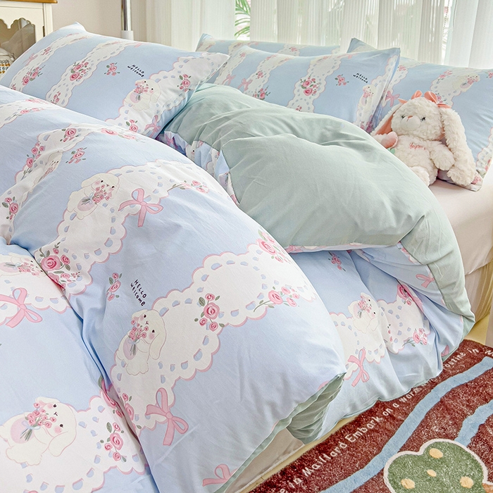 纽曼2025新款纯棉水洗棉单品被套 甜雾予月