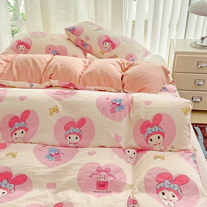 91家纺网 家纺一手货源 找家纺 纽曼2025新款纯棉水洗棉单品被套 小恋曲