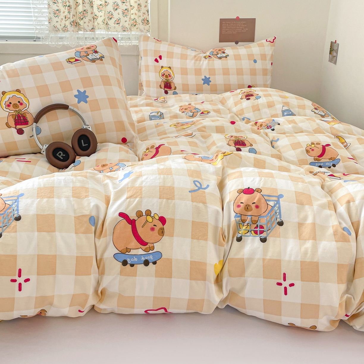 91家纺网 家纺一手货源 找家纺 纽曼2025新款纯棉水洗棉单品被套 学习皮卡