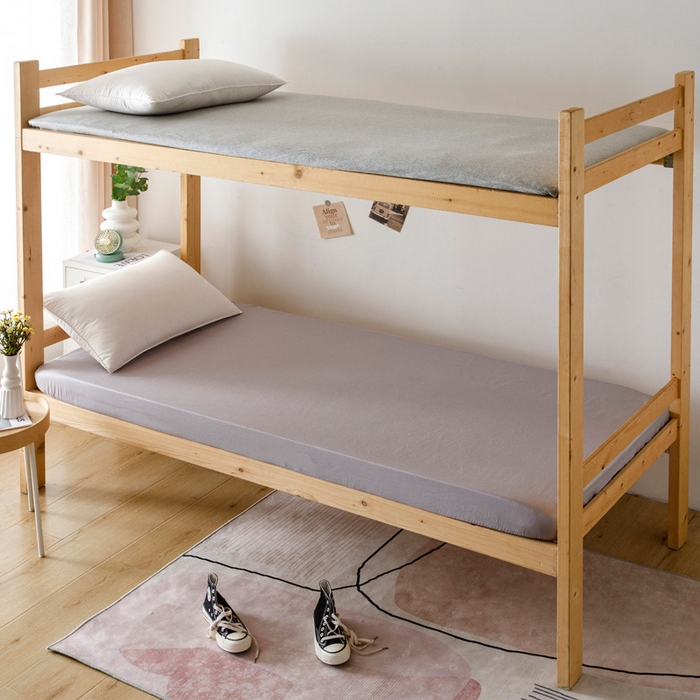 91家纺网 家纺一手货源 找家纺 （总）凌云家纺 2025新款13372全棉学生床笠款三件套 上下铺六件套一整套