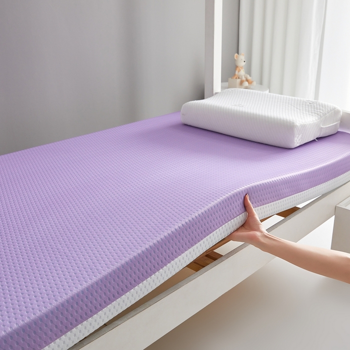 91家纺网 家纺一手货源 找家纺 鹿辉家居（原吉欧力） 2025春夏新款凝胶记忆棉床垫舒睡款-小床款 舒睡紫