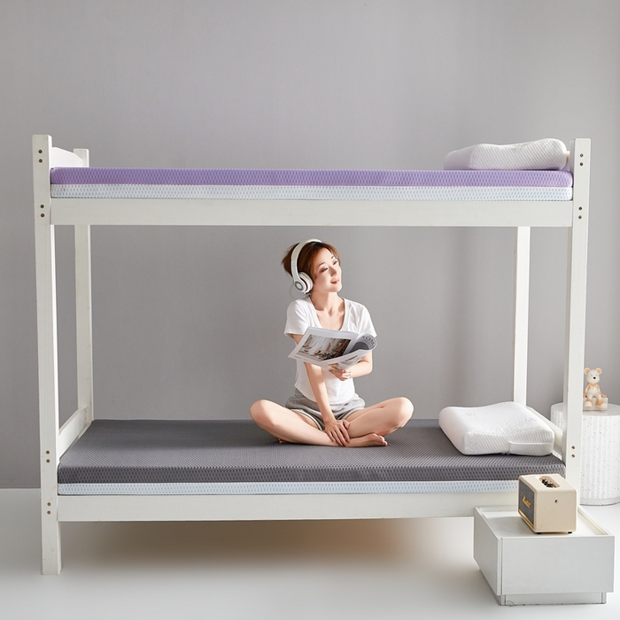 91家纺网 家纺一手货源 找家纺 鹿辉家居（原吉欧力） 2025春夏新款凝胶记忆棉床垫舒睡款-小床款 舒睡灰