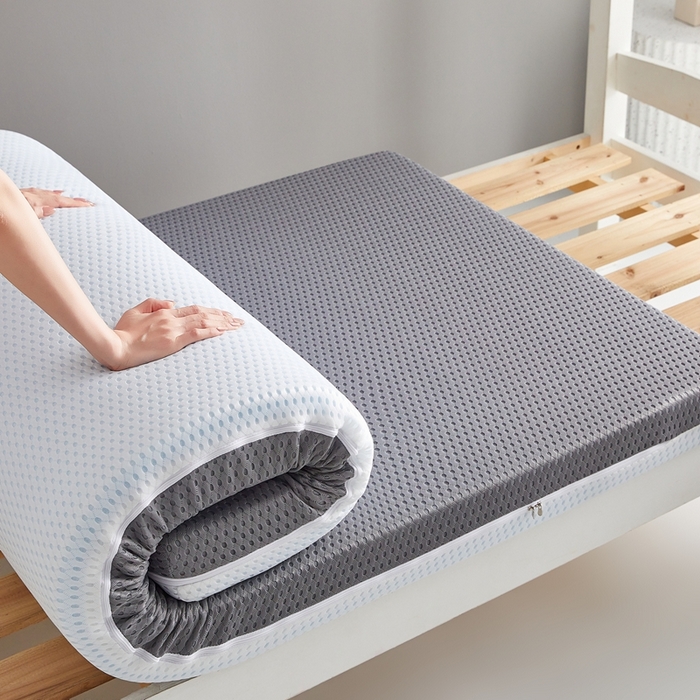 91家纺网 家纺一手货源 找家纺 鹿辉家居（原吉欧力） 2025春夏新款凝胶记忆棉床垫舒睡款-小床款 舒睡灰