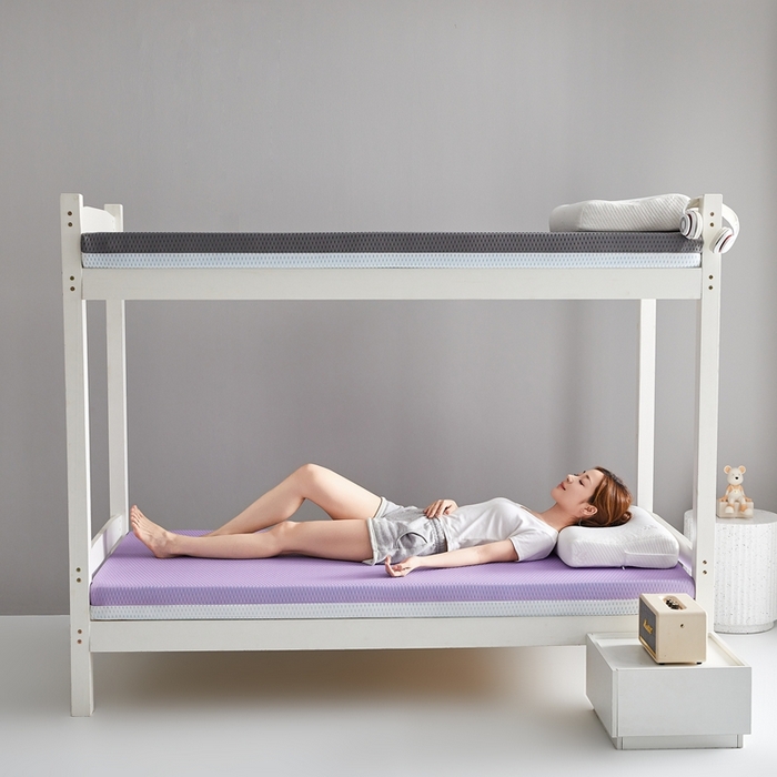 91家纺网 家纺一手货源 找家纺 鹿辉家居（原吉欧力） 2025春夏新款凝胶记忆棉床垫舒睡款-小床款 舒睡紫