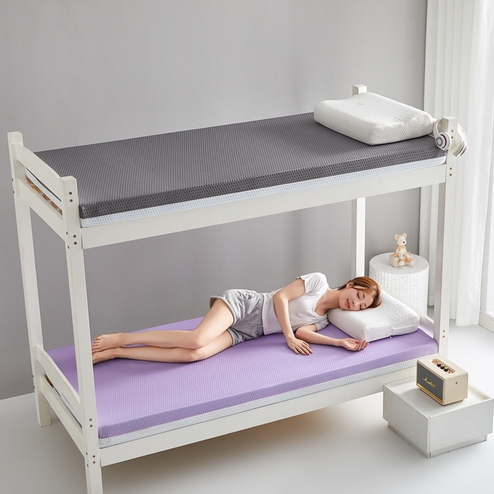 91家纺网 家纺一手货源 找家纺 鹿辉家居（原吉欧力） 2025春夏新款凝胶记忆棉床垫舒睡款-小床款 舒睡紫