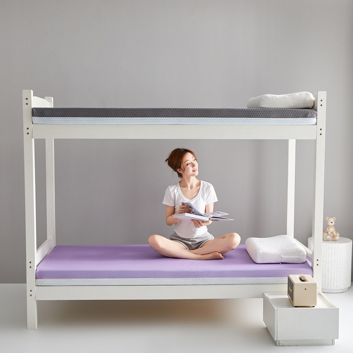 91家纺网 家纺一手货源 找家纺 鹿辉家居（原吉欧力） 2025春夏新款凝胶记忆棉床垫舒睡款-小床款 舒睡紫