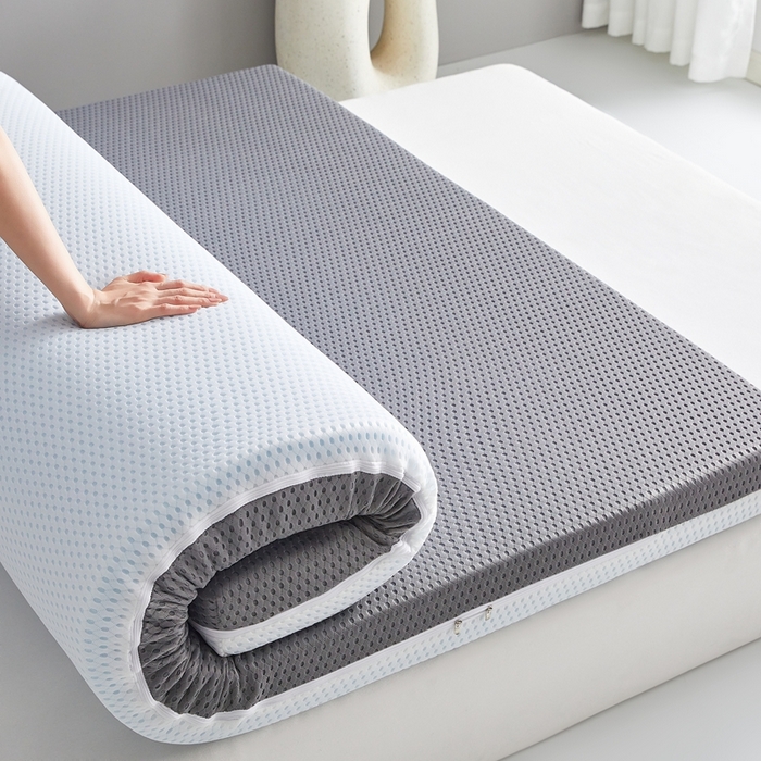 91家纺网 家纺一手货源 找家纺 鹿辉家居（原吉欧力） 2025春夏新款凝胶记忆棉床垫舒睡款-大床款 舒睡灰