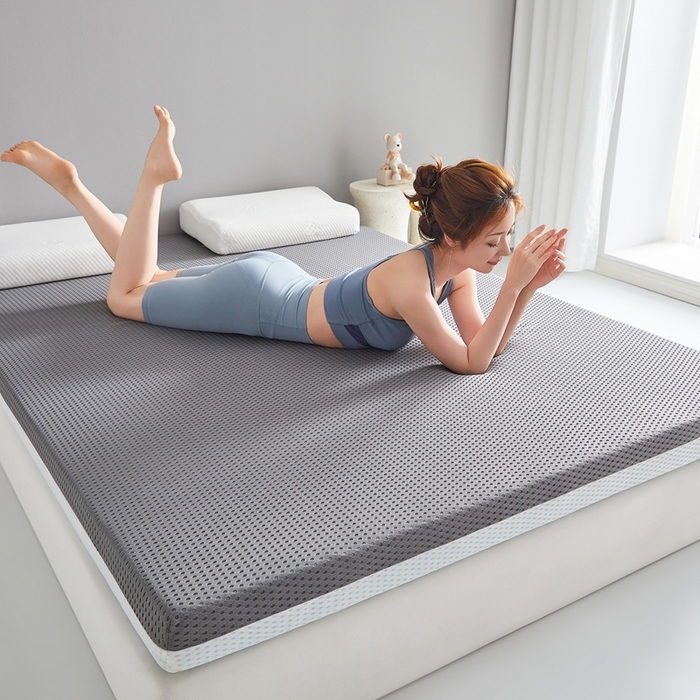 91家纺网 家纺一手货源 找家纺 鹿辉家居（原吉欧力） 2025春夏新款凝胶记忆棉床垫舒睡款-大床款 舒睡灰