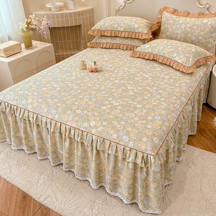 91家纺网 家纺一手货源 找家纺 （总）美达家纺 2025新款韩版全棉床裙款床单款四件套