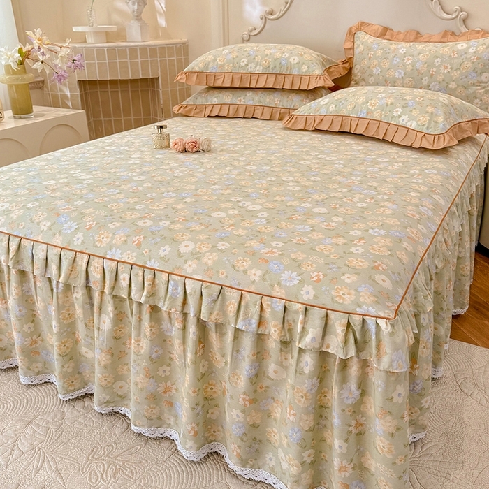 91家纺网 家纺一手货源 找家纺 （总）美达家纺 2025新款韩版全棉床裙款床单款四件套