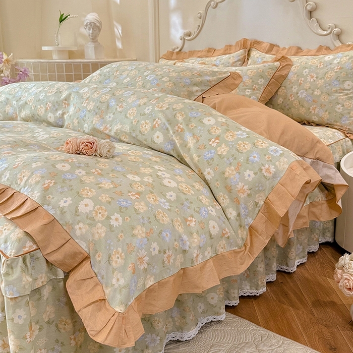 91家纺网 家纺一手货源 找家纺 （总）美达家纺 2025新款韩版全棉床裙款床单款四件套