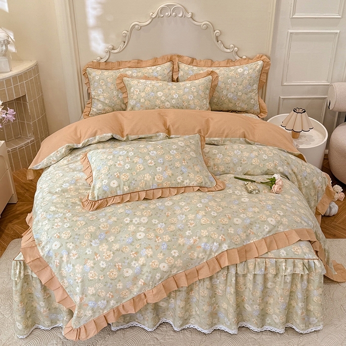 91家纺网 家纺一手货源 找家纺 （总）美达家纺 2025新款韩版全棉床裙款床单款四件套