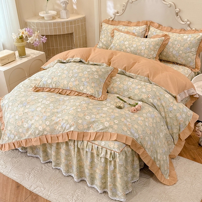 91家纺网 家纺一手货源 找家纺 （总）美达家纺 2025新款韩版全棉床裙款床单款四件套