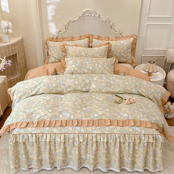 91家纺网 家纺一手货源 找家纺 （总）美达家纺 2025新款韩版全棉床裙款床单款四件套