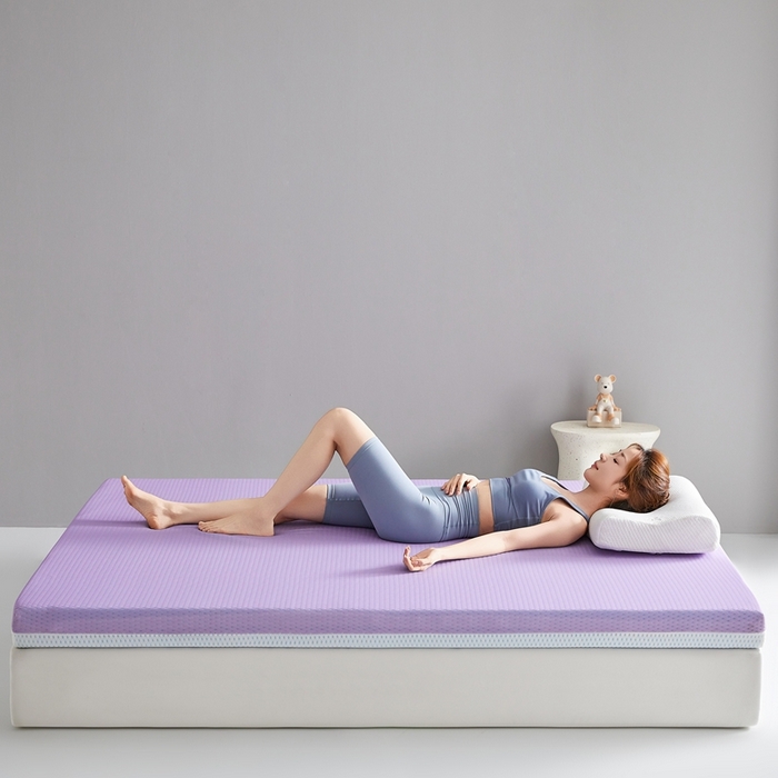 91家纺网 家纺一手货源 找家纺 鹿辉家居（原吉欧力） 2025春夏新款凝胶记忆棉床垫舒睡款-大床款 舒睡紫