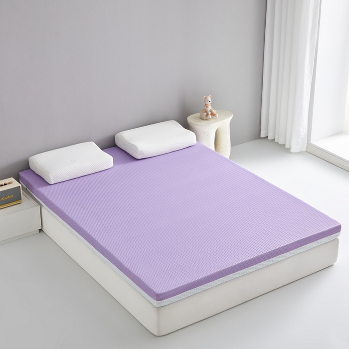 91家纺网 家纺一手货源 找家纺 鹿辉家居（原吉欧力） 2025春夏新款凝胶记忆棉床垫舒睡款-大床款 舒睡紫